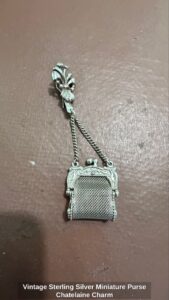 Vintage-Sterling-Silver-Miniature-Purse-Chatelaine-Charm