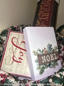 Assorted-Vintage-Christmas-Decor-and-Basket-1