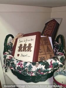 Assorted-Vintage-Christmas-Decor-and-Basket-second-image-1
