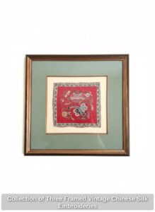 Collection-of-Three-Framed-Vintage-Chinese-Silk-Embroideries-third-image-1