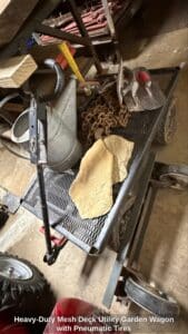Heavy-Duty-Mesh-Deck-Utility-Garden-Wagon-with-Pneumatic-Tires