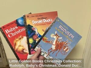 Little-Golden-Books-Christmas-Collection-Rudolph-Babys-Christmas-Donald-Ducks-Christmas-Tree-1