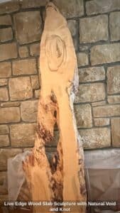 Live-Edge-Wood-Slab-Sculpture-with-Natural-Void-and-Knot-second-image