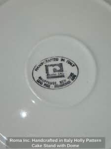 Roma-Inc.-Handcrafted-in-Italy-Holly-Pattern-Cake-Stand-with-Dome-fourth-image-1