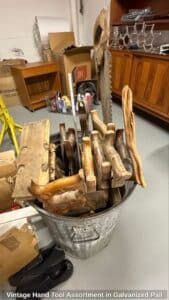 Vintage-Hand-Tool-Assortment-in-Galvanized-Pail-second-image
