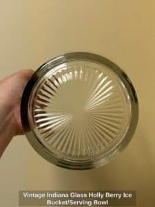 Vintage-Indiana-Glass-Holly-Berry-Ice-Bucket-or-Serving-Bowl-second-image-1