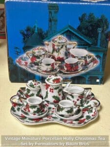 Vintage-Miniature-Porcelain-Holly-Christmas-Tea-Set-by-Formalities-by-Baum-Bros-1