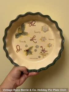 Vintage-Russ-Berrie-Co.-Holiday-Pie-Plate-Dish-1
