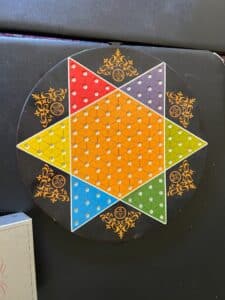Vintage-Metal-Chinese-Checkers-game