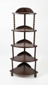 Antique-Victorian-Spool-Turned-Corner-Whatnot-Shelf