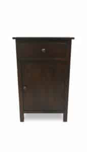Dark-Wood-Nightstand-with-Drawer-and-Cabinet