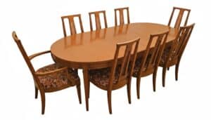 Drexel-Triune-Mid-Century-Modern-Dining-Set-with-Chairs-and-Sideboard