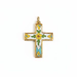 Enamel-Floral-Cross-Pendant