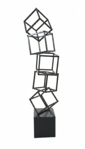Geometric-Abstract-Cube-Metal-Sculpture