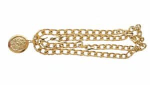 Gold-Tone-Chain-Necklace-with-Medallion-Pendant