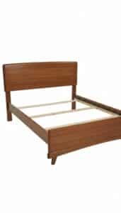 Mid-Century-Modern-Walnut-Platform-Bed-Frame