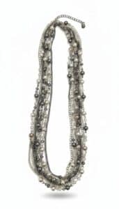 Multi-Strand-Beaded-Chain-Necklace-with-Mixed-Metal-Tones