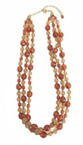 Multi-Strand-Faceted-Amber-and-Red-Glass-Bead-Necklace