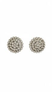 Rhinestone-Cluster-Button-Earrings