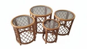 Set-of-Vintage-Rattan-and-Glass-Nesting-Tables
