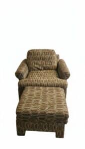 Upholstered-Armchair-and-Ottoman-Set