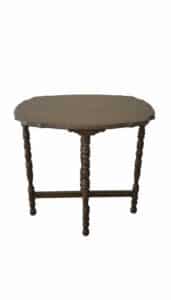 Victorian-Scalloped-Top-Spool-Turned-Pedestal-Side-Table