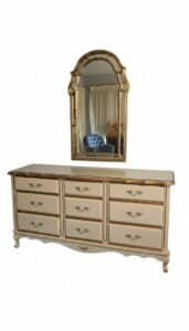 Vintage-Henry-Link-French-Provincial-Style-Dresser-with-Mirror
