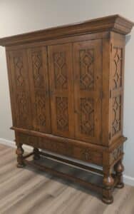 Antique-English-Jacobean-Carved-Oak-Bar-Cabinet-Circa-s