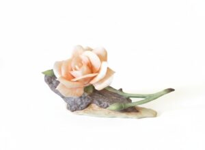 Capodimonte-Porcelain-Rose-Figurine