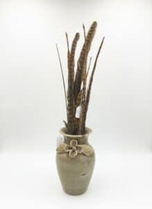 Ceramic-Vase-with-Floral-Applique