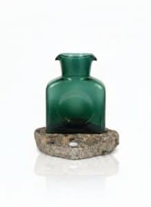 Emerald-Green-Blown-Glass-Pitcher-with-Applied-Decoration