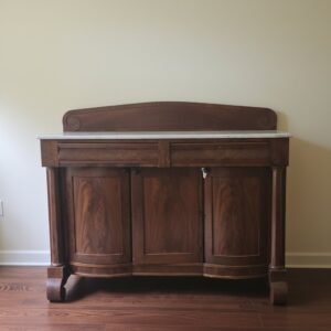Empire-Style-Mahogany-Sideboard-with-Marble-Top