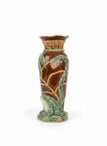Majolica-Frog-and-Lily-Pad-Pitcher
