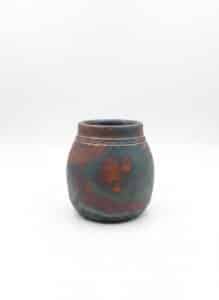 Raku-Pottery-Vase-with-Copper-Wire-Inlay