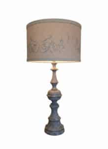Vintage-Distressed-Ceramic-Baluster-Table-Lamp-with-Floral-Shade