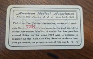 American-Medical-Association-Membership-Card-Atlantic-City-Session