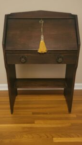 Antique-Arts-and-Crafts-Mission-Oak-Drop-Front-Secretary-Desk