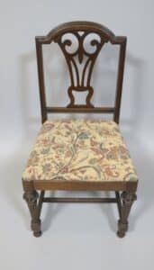 Antique-Chippendale-Style-Mahogany-Dining-Chair-with-Paisley-Upholstery