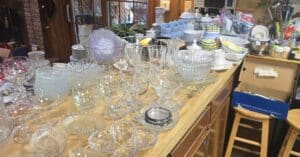 Assorted-Glassware-and-China-Set-including-Fostoria-American-and-Princess-House