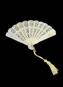 Carved-Celluloid-Fan-with-Tassel