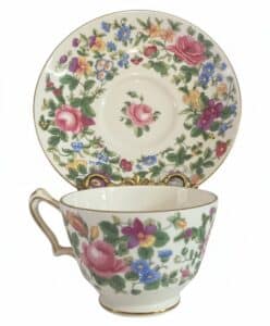Crown-Staffordshire-Thousand-Flowers-Teacup-and-Saucer