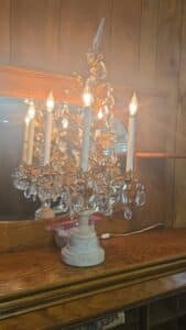 Crystal-and-Gilt-Metal-Girandole-Table-Lamp-with-Marble-Base