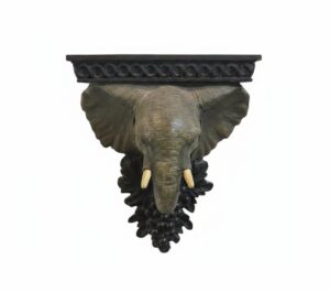 Elephant-Head-Shelf-Bracket-with-Grapes
