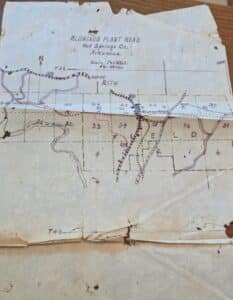 Hand-Drawn-Map-of-Aluminum-Plant-Road-Hot-Springs-County-Arkansas