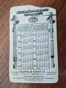 Keuffel-Esser-Co.-th-Anniversary-Calendar-Card-second-image