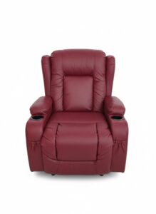 Red-Faux-Leather-Recliner-with-Cup-Holders-and-USB-Ports