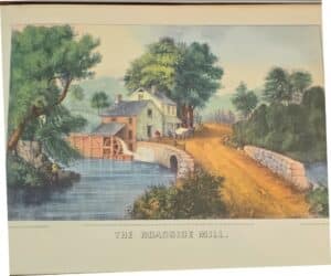 The-Roadside-Mill-Lithograph-by-Currier-Ives