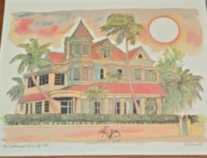 The-Southernmost-House-Key-West-Watercolor-Print-by-R.E.-Kennedy