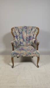 Vintage-Floral-Tapestry-Channel-Back-Accent-Chair