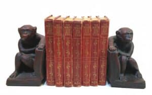 Vintage-Monkey-Bookends-with-The-Worlds-Best-Poems-Book-Set